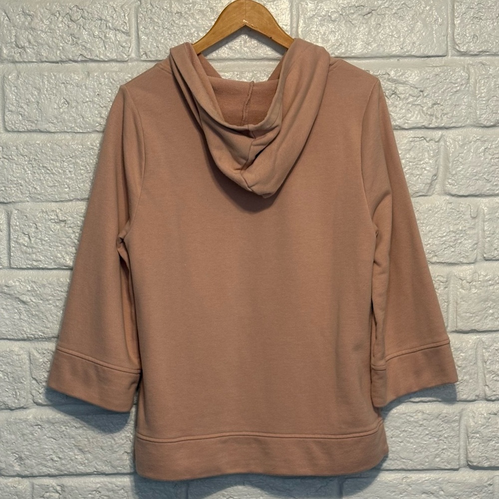 LOFT LOUNGE Hooded Pullover Top Dusty Rose Pink Women’s Size Medium - Picture 7 of 7
